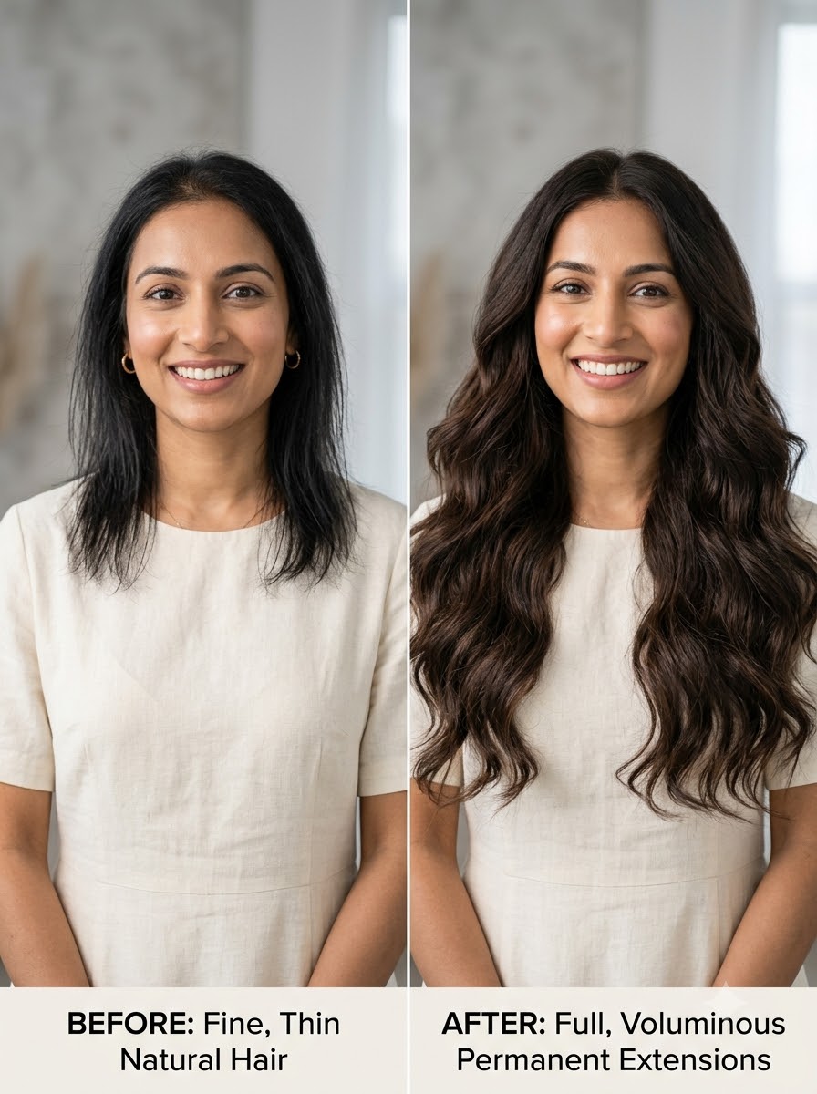 Permanent hair extensions